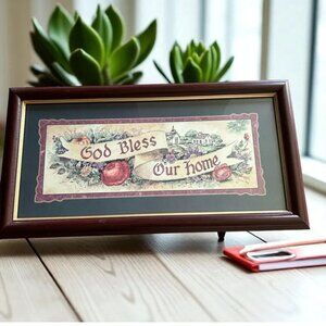 Vintage Home Interior God Bless Our House Picture